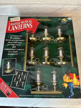 New Vintage 1990s Mr Christmas Lighted Musical Lanterns Lights Plays 21 Songs